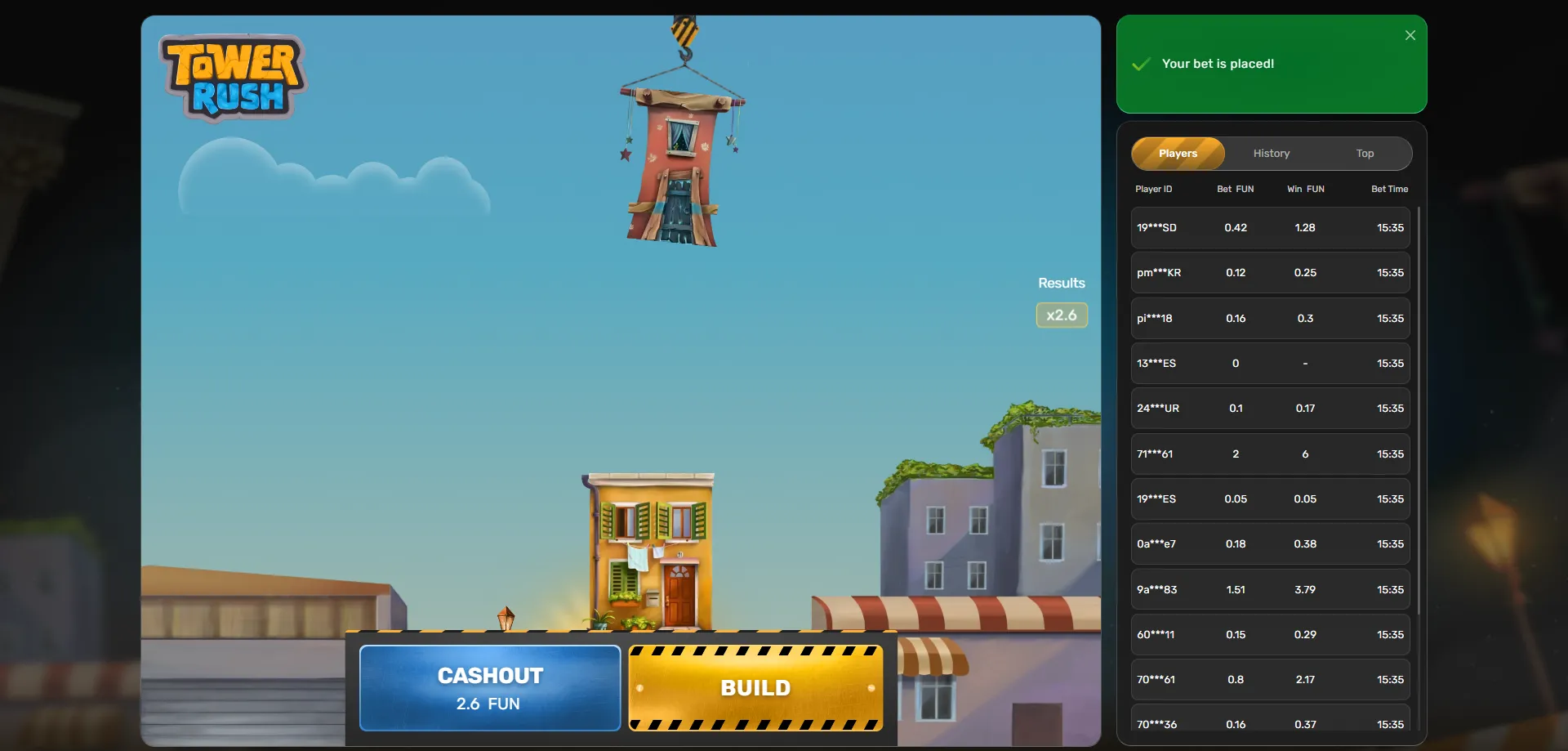 Tower Rush sur Mostbet Casino — jeu crash de Galaxsys avec RTP 98,50 %